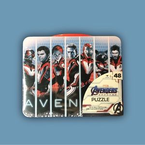 ⚡️3/$24⚡️ MARVEL AVENGERS ENDGAME Puzzle Set In Collectible Lunchbox NEW
